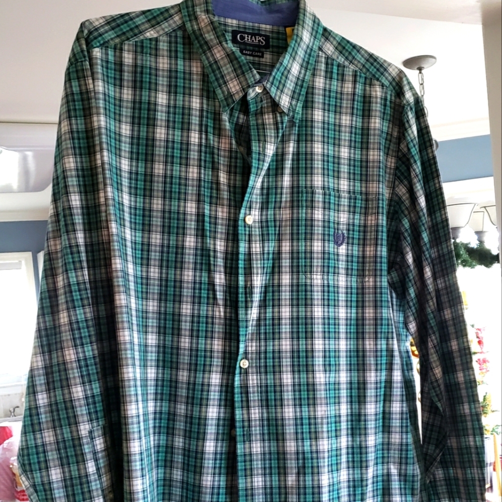 Chaps XXL Plaid green shirt